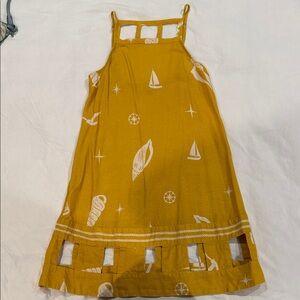 Chic Mustard Nautical Print Dress